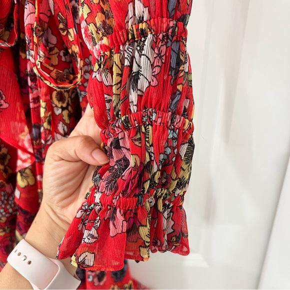 ALEXIS Sidony Floral Wrap Dress Red Floral Size XS - Picture 5 of 8